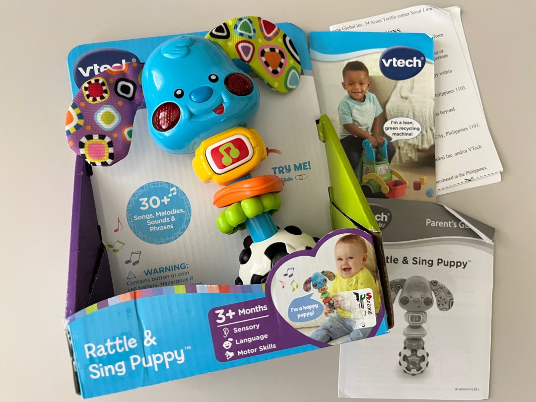 Vtech Playtime Puppy rattle and sing on Carousell