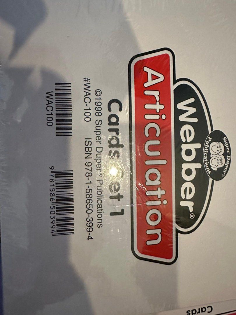Webber Articulation Cards Set 1, Hobbies & Toys, Toys & Games on Carousell