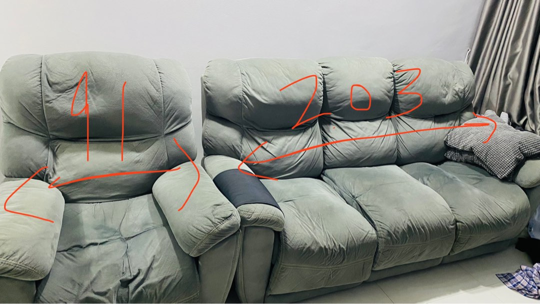 Well used recliner sofa for sale, Furniture & Home Living, Furniture