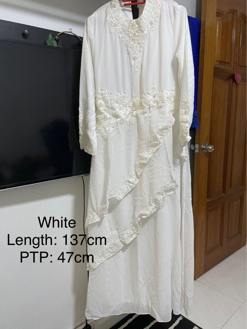 White beaded long sleeve dress outlet