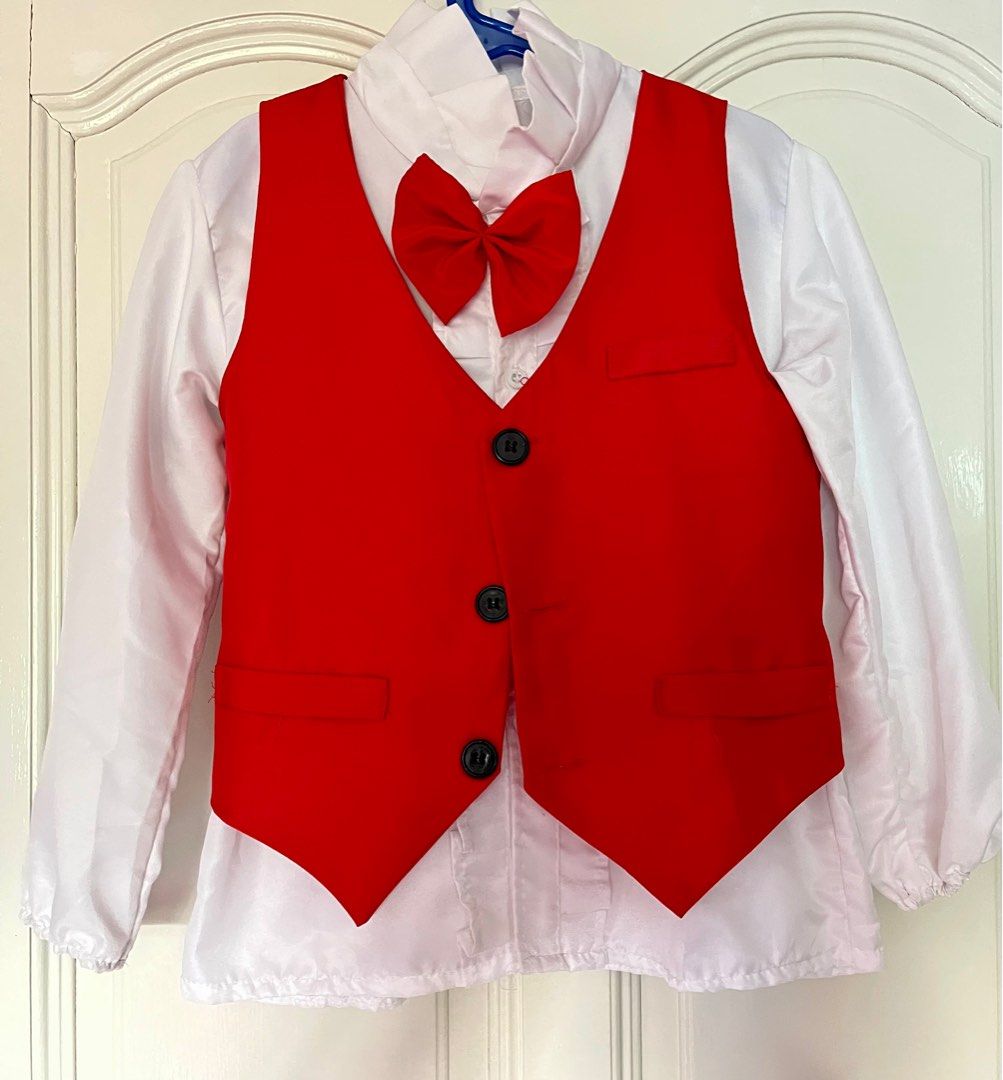 Red vest baby boy sale