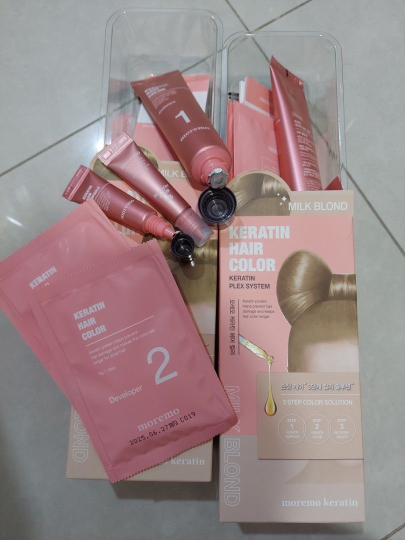 WTS Moremo Keratin Hair Color (Milk Blond), Beauty & Personal Care