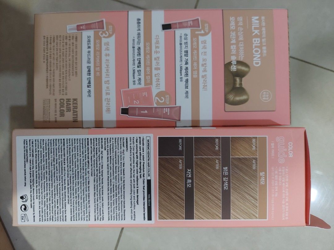 WTS Moremo Keratin Hair Color (Milk Blond), Beauty & Personal Care