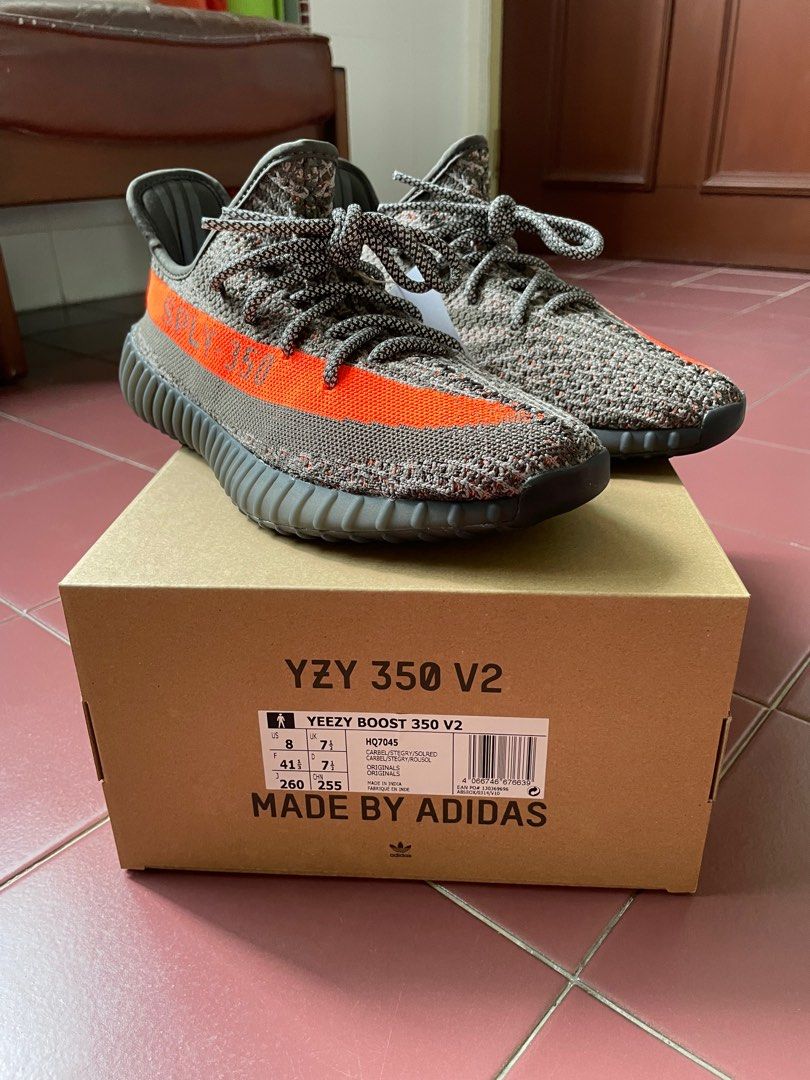 Yeezy Boost 350 V2 Carbon Beluga HQ7045, 7.5 M