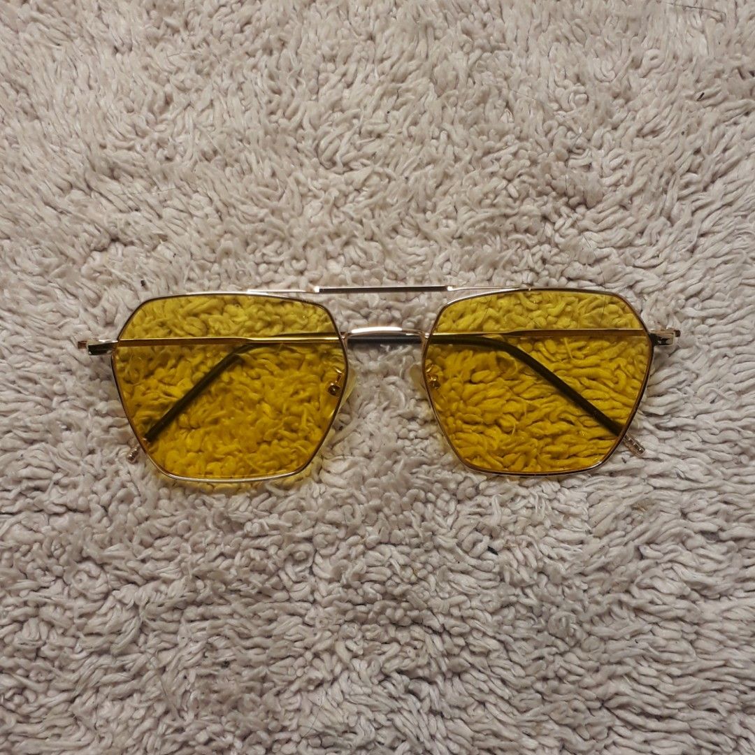 Yellow hexagon sunglasses 2025