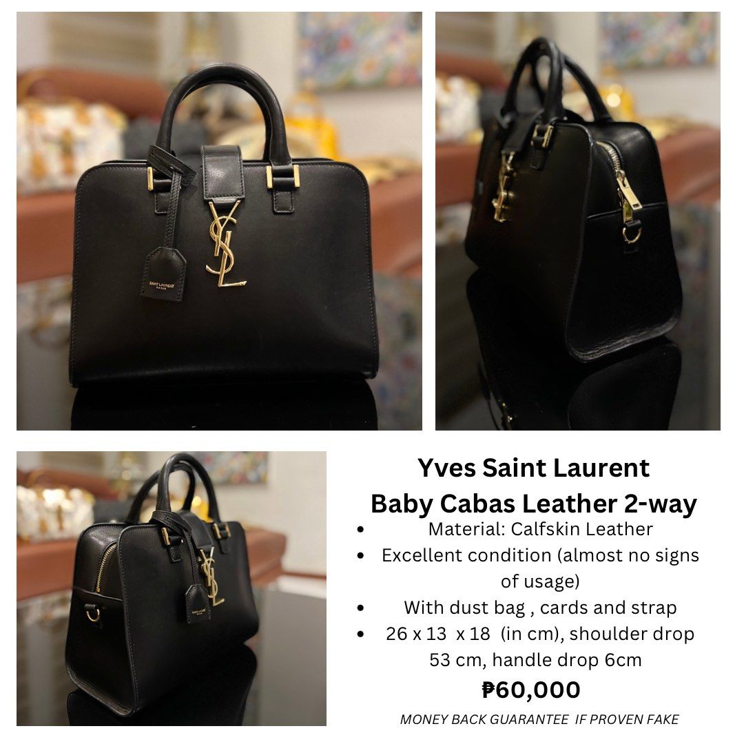 Yves Saint Laurent YSL Baby Cabas Leater