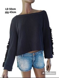 Zara crewneck/sweater crop top