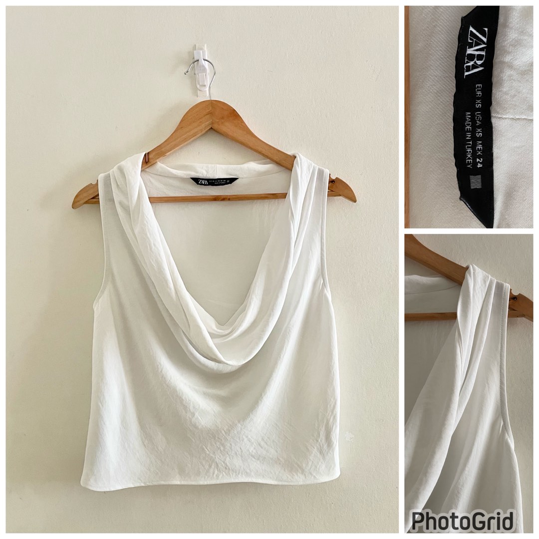 Zara drape top on Carousell