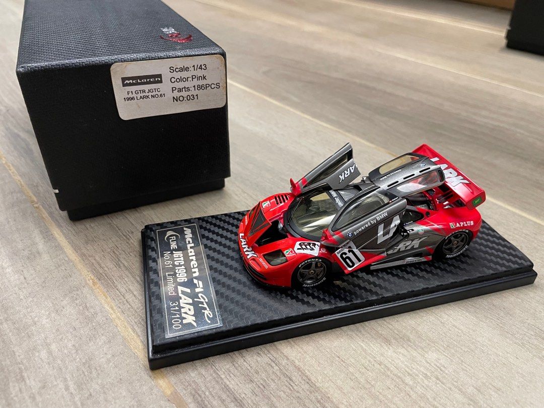 1/43 Fline Mclaren F1 GTR JGCT 1996 LARK (全開）, 興趣及遊戲, 玩具