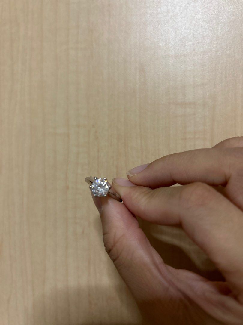 1.5 CT Solitaire CZ diamond engagement ring Women s Fashion