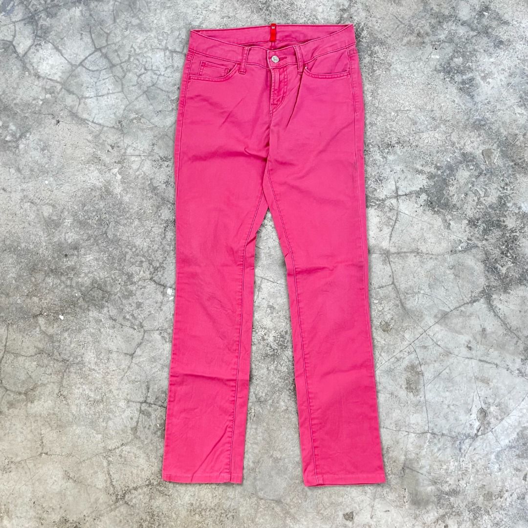 Red denim jeans, Women's Fashion, Bottoms, Jeans & Leggings on Carousell