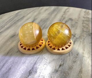 透體黃螢石球*2 球徑3cm