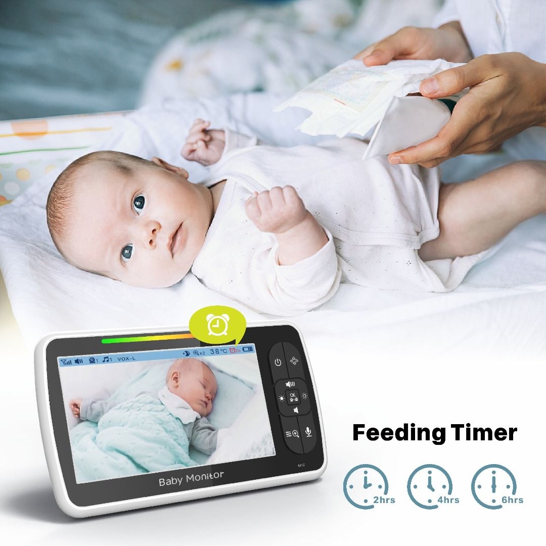 HelloBaby Baby Monitor-HB32 Video Baby Monitor with Camera & Audio -3.2  LCD display, WiFi Free two-way audio, infrared night Vision