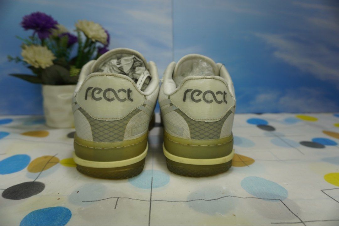 712. Nike Air Force 1 React White Ice Size 39 Insole 25 cm Barcode