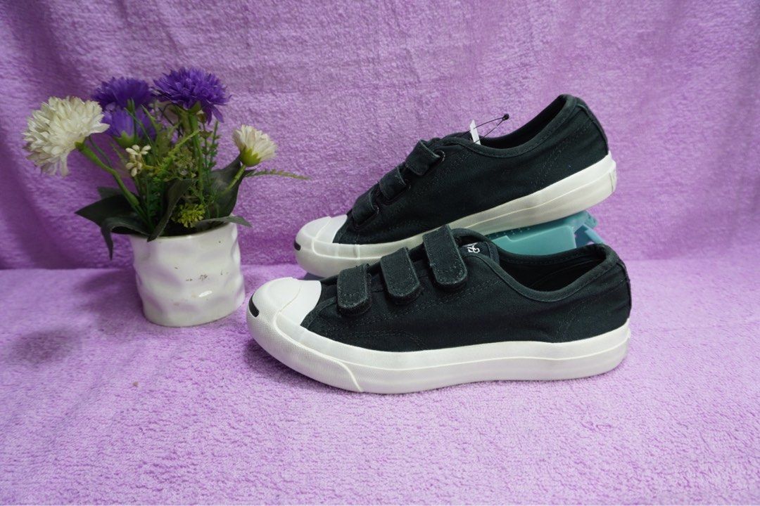 858. Converse Jack Purcell 3V Black White Size 38 Insole 23.5 cm Made in China Fesyen Wanita Sepatu di Carousell