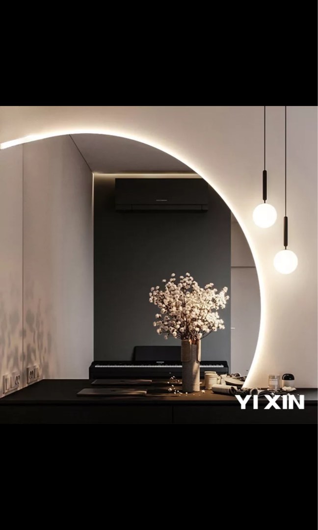 90cm Round Mirror (Defect), Furniture & Home Living, Home Decor