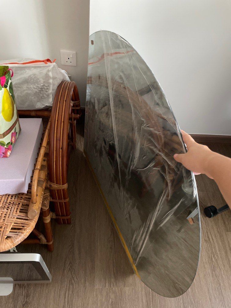 90cm Round Mirror (Defect), Furniture & Home Living, Home Decor