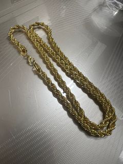 18K, 22K Yellow Gold Silken Rope Chain Bracelet, Hallmark Stamped Handmade Semi Solid Unisex 18K Rope Style Gold Bracelet, Valentine Gift