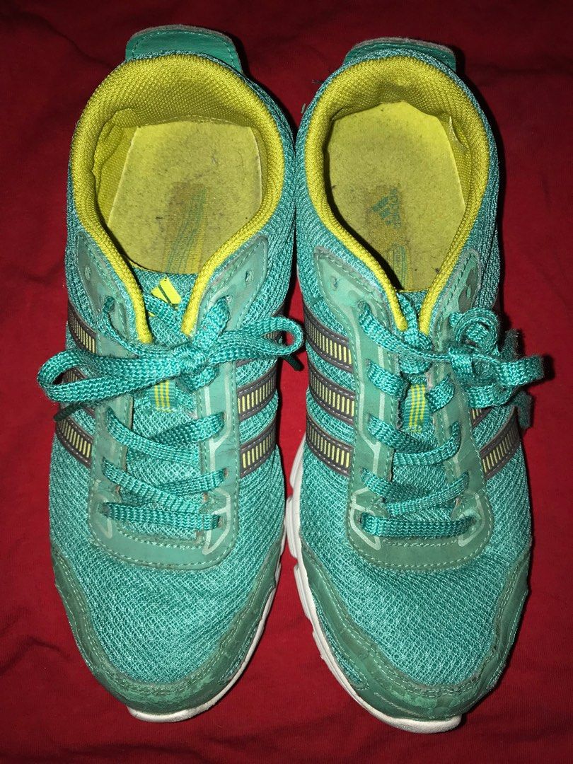 Adidas BREEZE Yellow Mint Green Grey Stripes Running Shoes 23CM G60828  ,  Women's Fashion, Footwear, Sneakers on Carousell