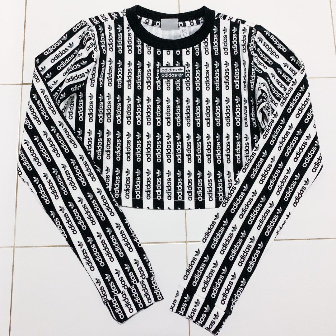 White adidas shop long sleeve women's