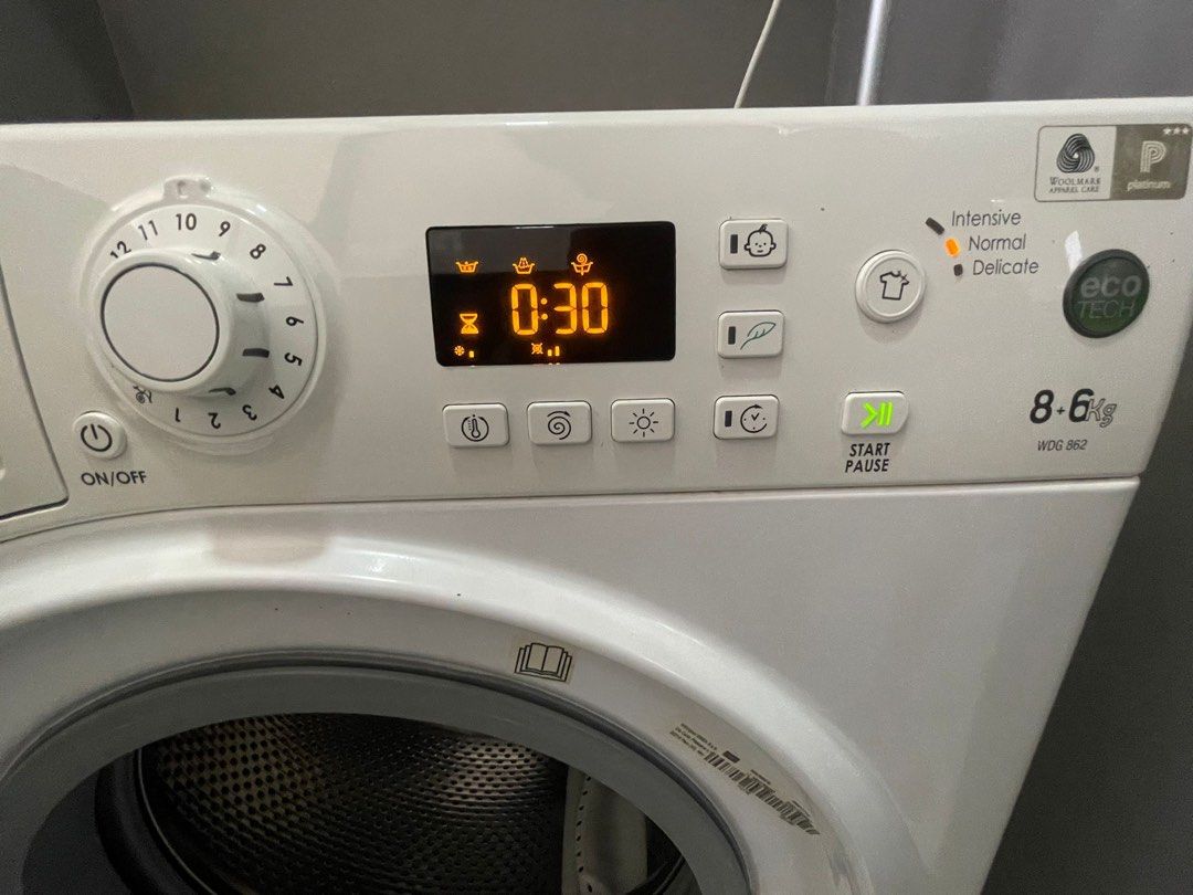 Ariston Washing Machine Washer Dryer WDG 862, TV & Home Appliances