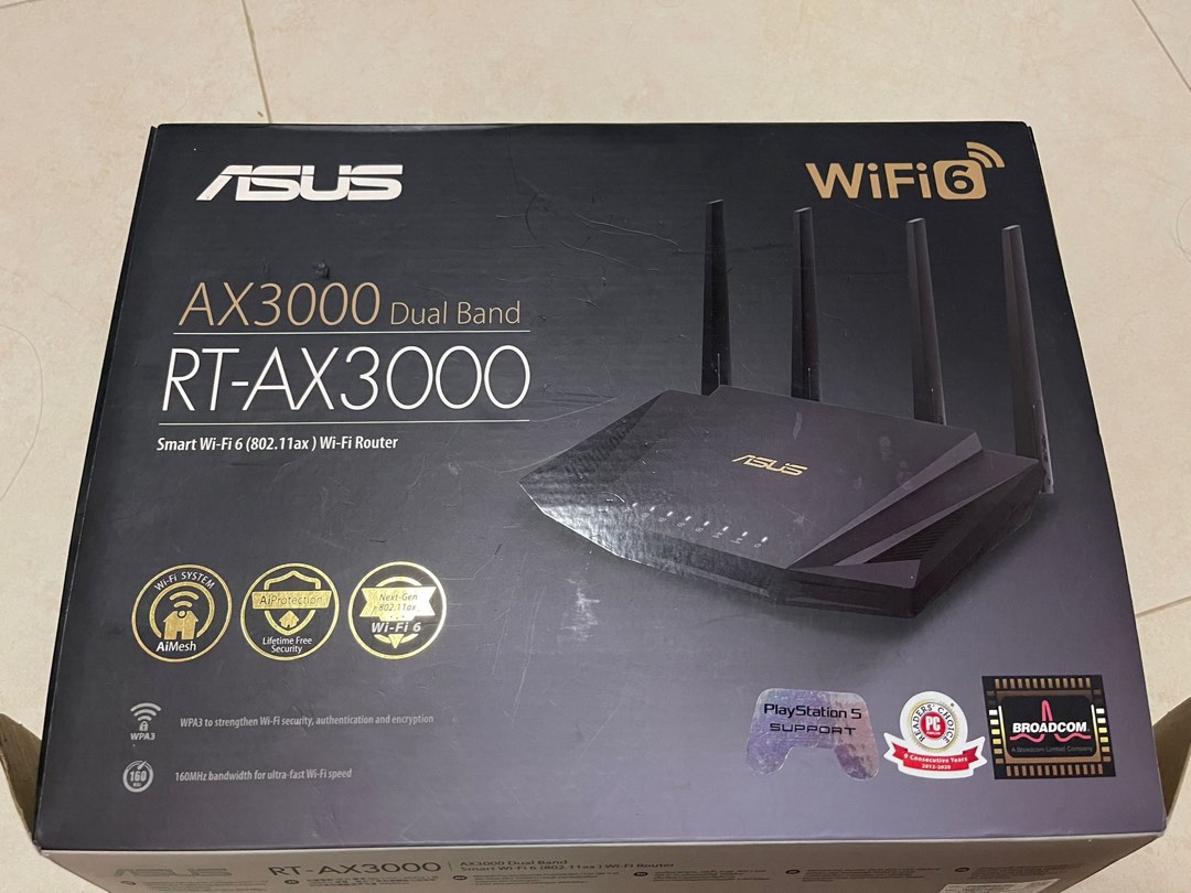 Asus AX3000 Dual Band Wifi Router, Computers & Tech, Parts ...