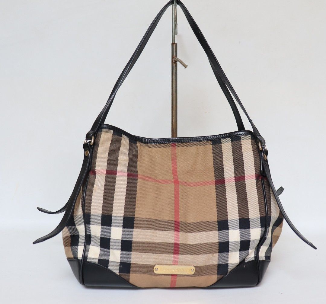 Authentic 100% Burberry Checked Patern Hobo Bag on Carousell