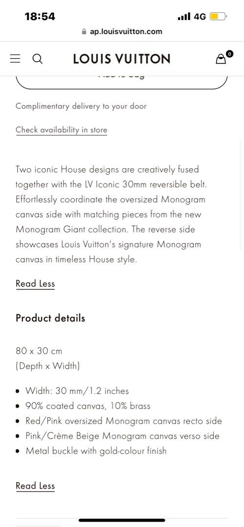 Shop Louis Vuitton 2021 SS Lv iconic 30mm reversible belt (M0362W) by SkyNS