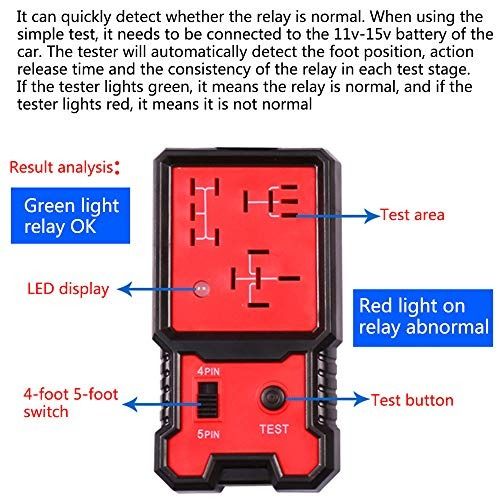 Automotive Relay Tester 12V Car Battery and Alternator Checker Tester