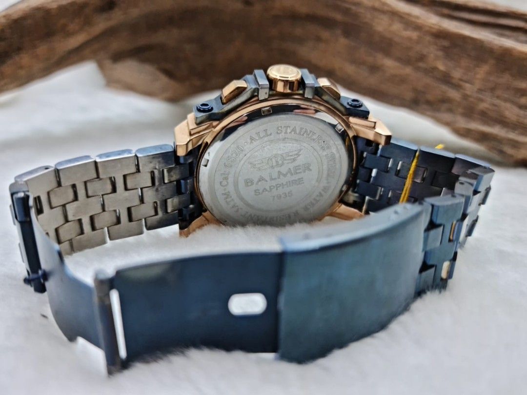 Balmer 7935 watch 47mm quartz movement watch with chronograph