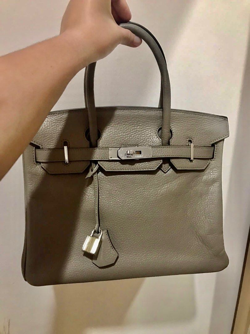BIRKIN 30 Taupe Hermes (LEATHER), Luxury, Bags & Wallets on Carousell