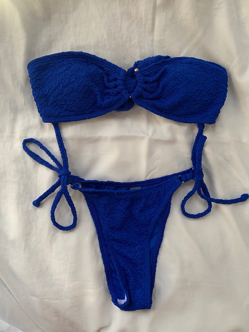 Blue Bandeau Bikini on Carousell