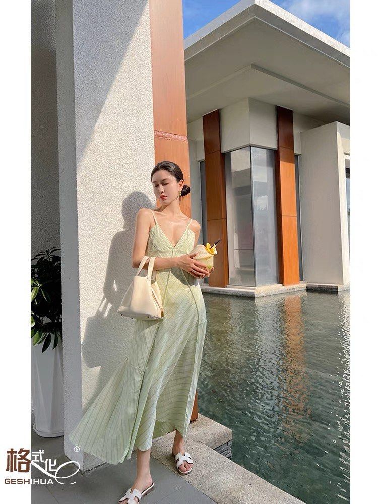 Casual Beach Brunch Dress Striped Green, Women's Fashion, Dresses & Sets, Dresses on Carousell Casual Beach Brunch Dress Striped Green, Women's Fashion, Dresses & Sets, Dresses on Carousell