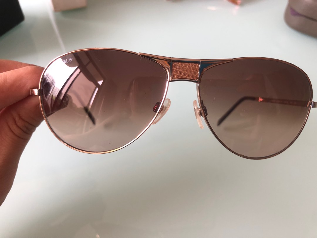 chanel foldable sunglasses