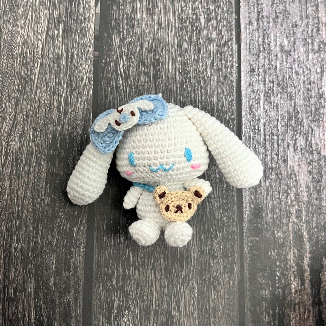 Cinnamoroll Sanrio Handmade Crochet Doll, Hobbies & Toys, Stationery