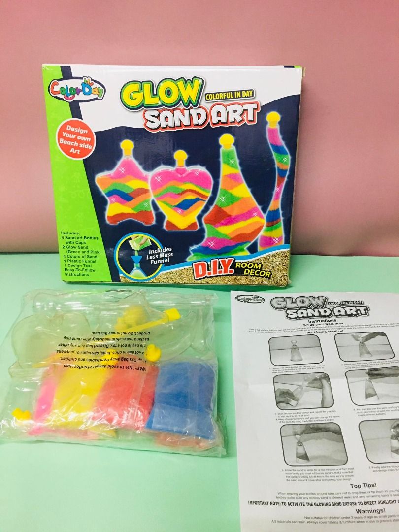 Color Day DIY Sand Art Set – Glow in the Dark
