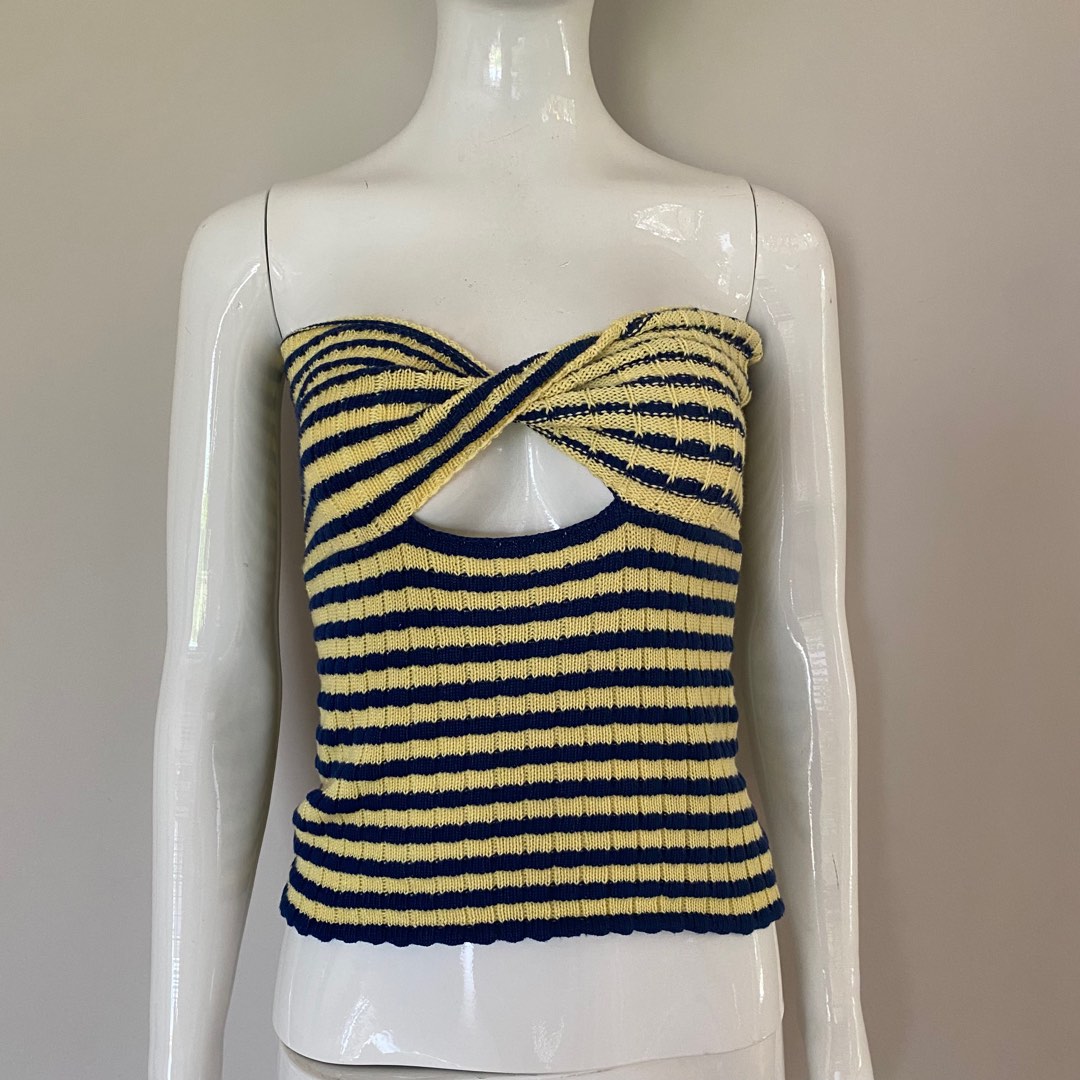 Black and yellow on sale striped tube top