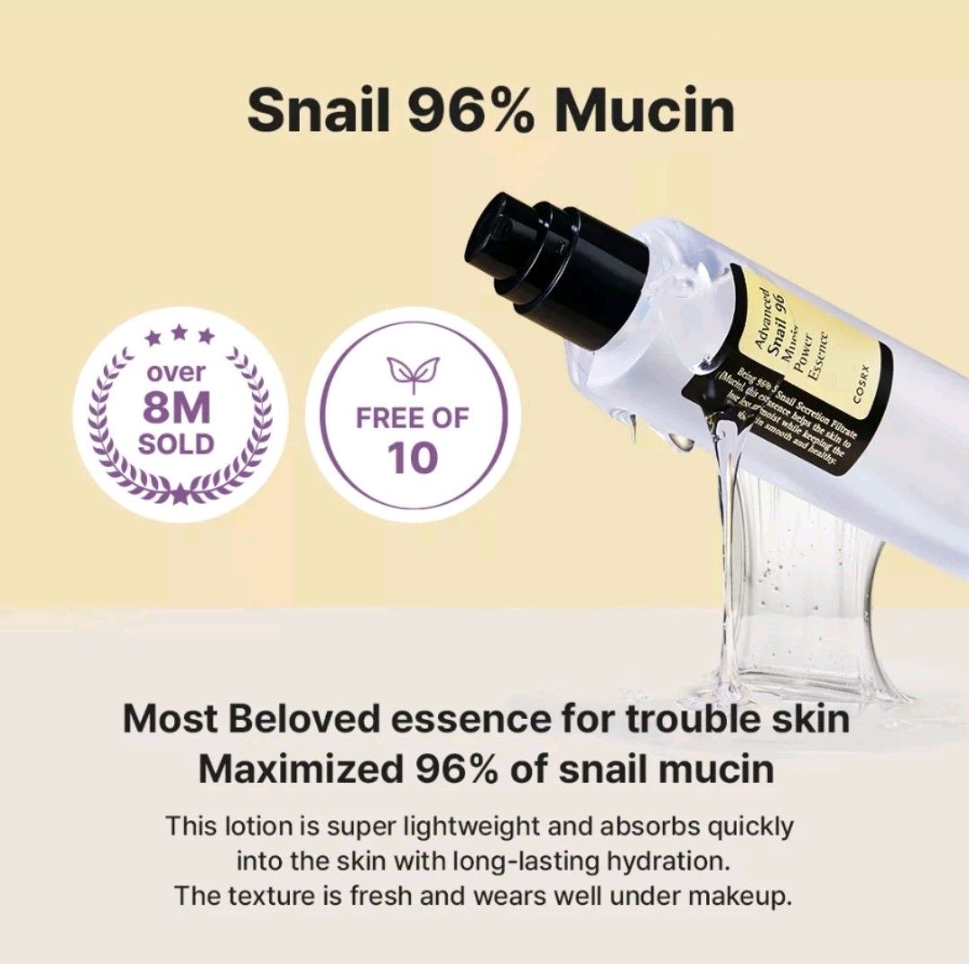 COSRX Advanced Snail 96 Mucin Powder Essence, Beauty & Personal Care ...