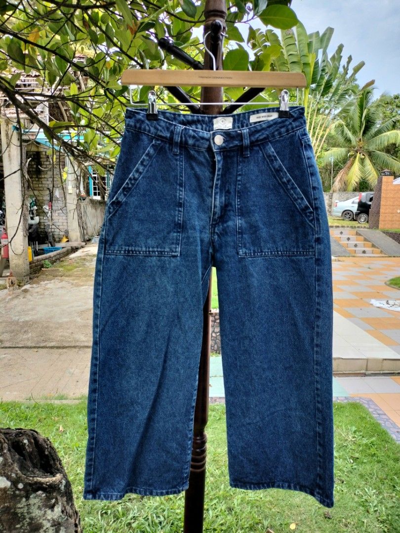 Cotton on mid wide crop jeans pants