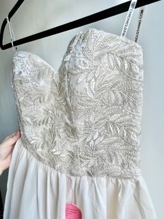 Chi Chi London cute flowy dress / white prom dress / short dress