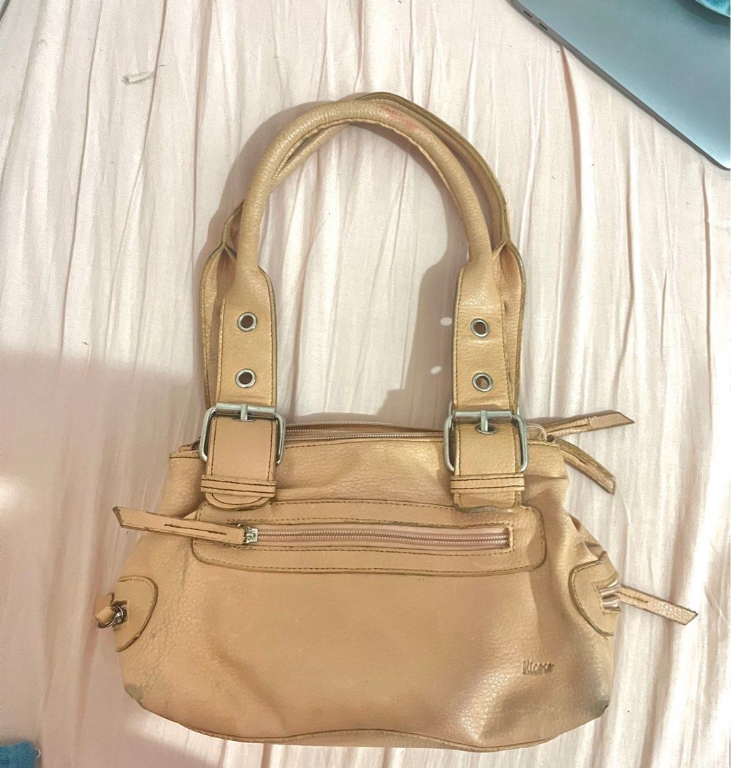 Cute y2k leather tan shoulder bag