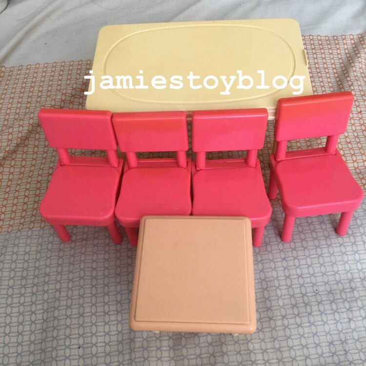 Doll chairs and tables bundle - TAKE ALL set (Category: Kids Toys) located in Quezon City. Submitted by ohitsninja (Listing ID 1236153629, Image 1). Description: Doll chairs and tables bundle - TAKE ALL set 4 chairs and 1 big table - Takara brand 1 small table - Barbie Fit small dolls like Licca or 1/12 dolls Yellowing on the chairs Chairs and big table can be disassembled As is Pay by Gcash Delivery shouldered by buyer I DO NOT USE COD or SCO. R