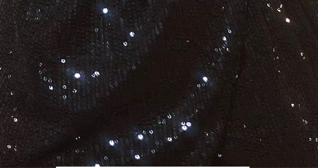 Black Sequin Taffeta