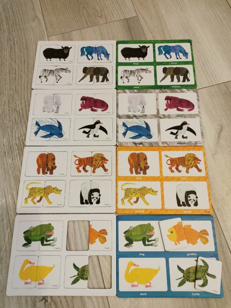 Eric Carle Matching game - Heads and tails $100, 兒童＆孕婦用品, 嬰兒玩具 - Carousell