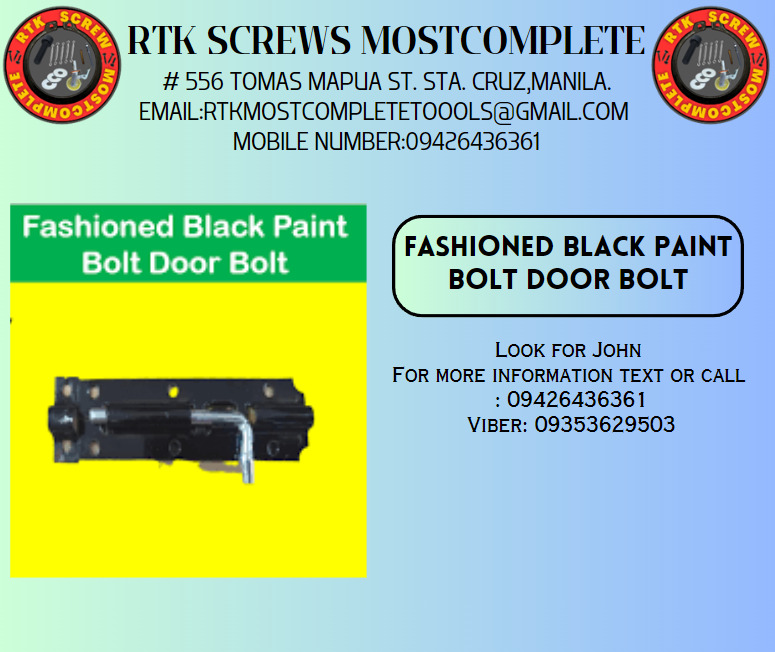 Fashioned Black Paint Bolt Door Bolt on Carousell