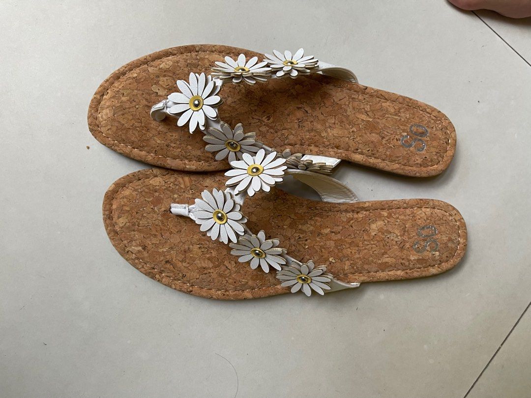 flower cute sandals Women s Fashion Footwear Sandals on Carousell