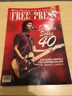 Free Press 2010 Magazine “Ely Sings 40” (Ely Buendia - Eraserheads) Oop