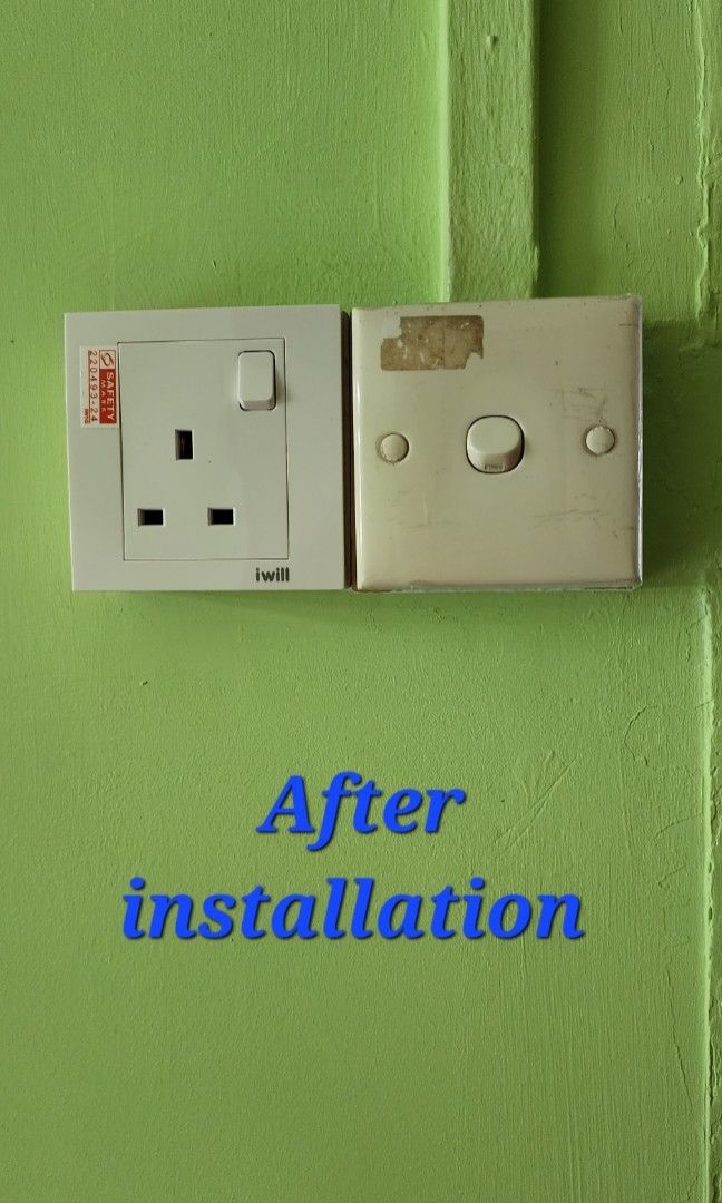 Gang switched single socket outlet, TV & Home Appliances, Electrical