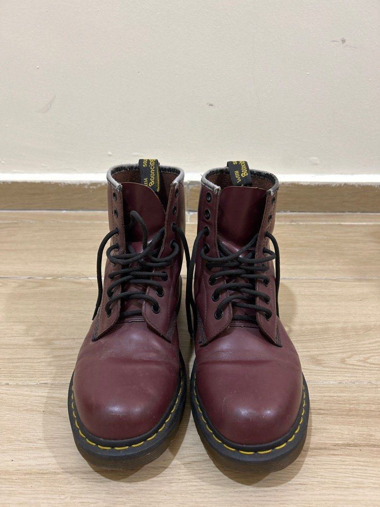 Genuine Doc Martens Burgundy Boots Men s Fashion Footwear Boots