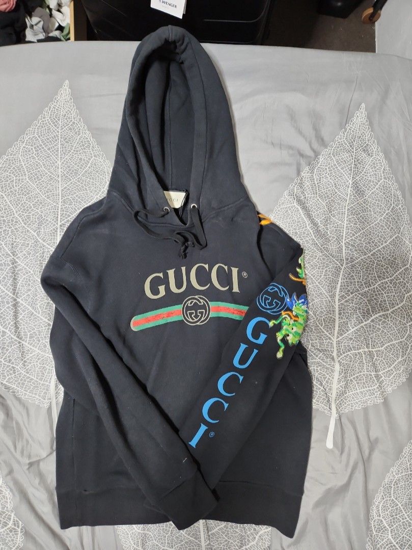 Gucci Embroided dragon Hoodie XS